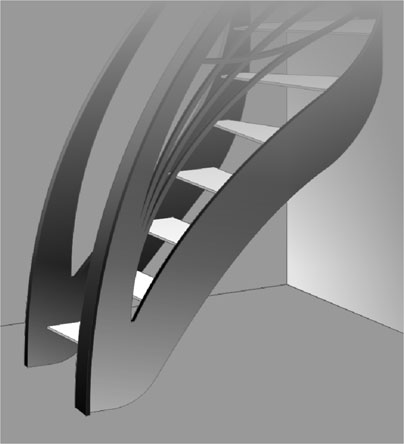 escalier design contemporain - Création jluc Chevallier - La Stylique Paris