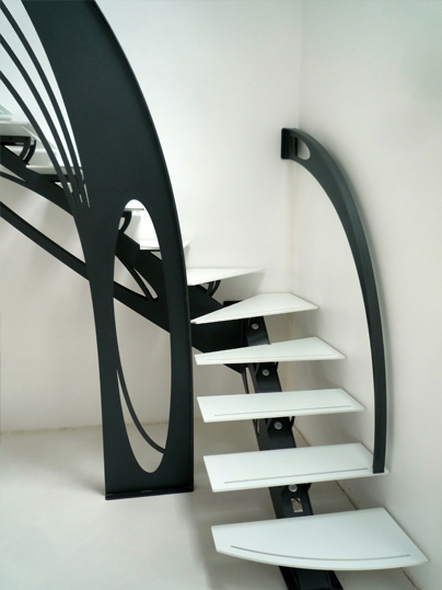 Escalier Design Contemporain Art Nouveau - Design JLuc Chevallier 2010 - La stylique Paris